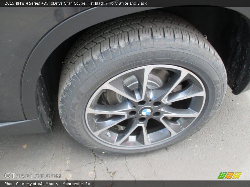 Jet Black / Ivory White and Black 2015 BMW 4 Series 435i xDrive Gran Coupe