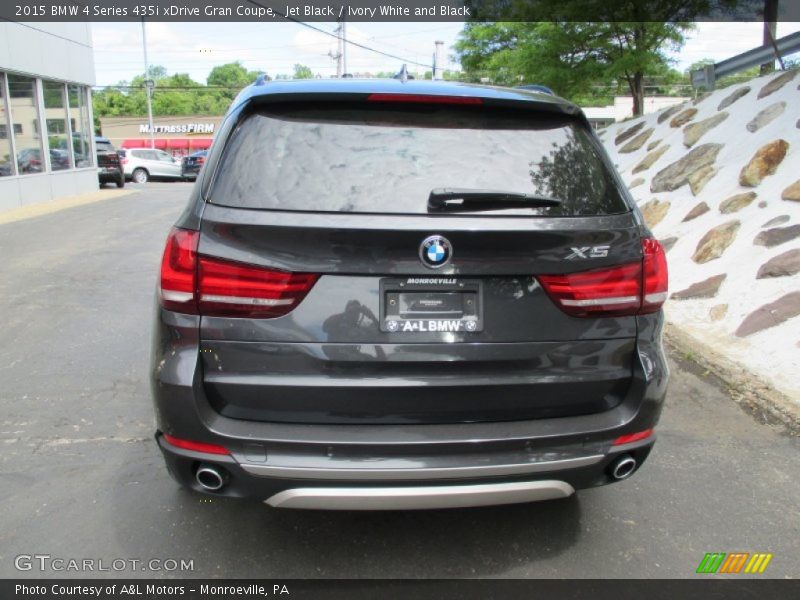 Jet Black / Ivory White and Black 2015 BMW 4 Series 435i xDrive Gran Coupe