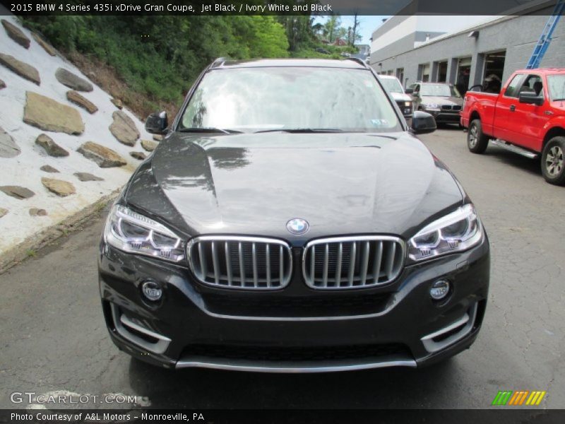 Jet Black / Ivory White and Black 2015 BMW 4 Series 435i xDrive Gran Coupe