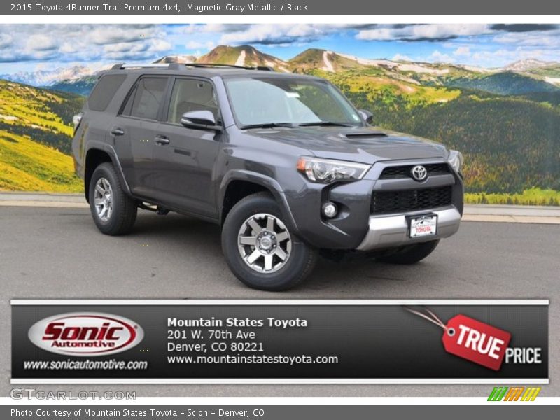 Magnetic Gray Metallic / Black 2015 Toyota 4Runner Trail Premium 4x4