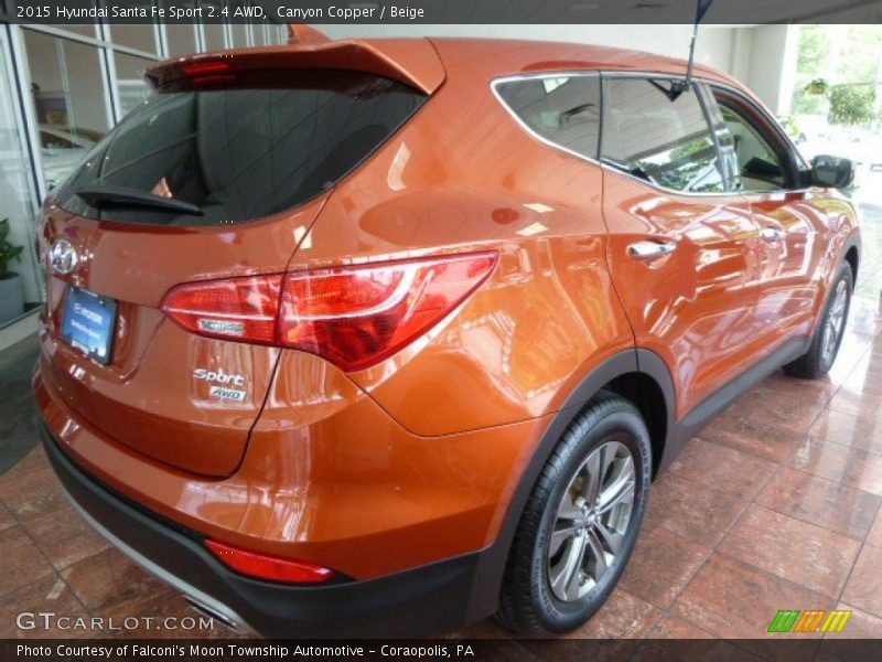 Canyon Copper / Beige 2015 Hyundai Santa Fe Sport 2.4 AWD