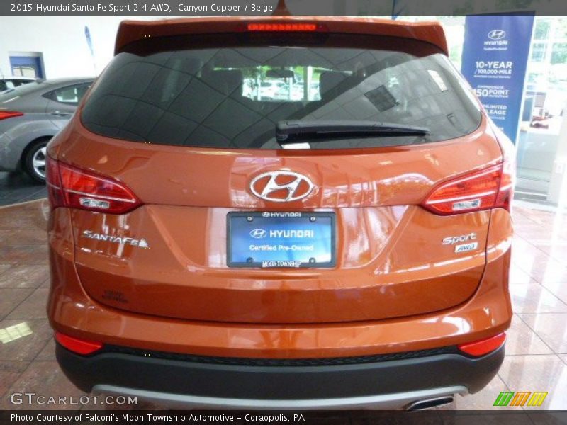Canyon Copper / Beige 2015 Hyundai Santa Fe Sport 2.4 AWD