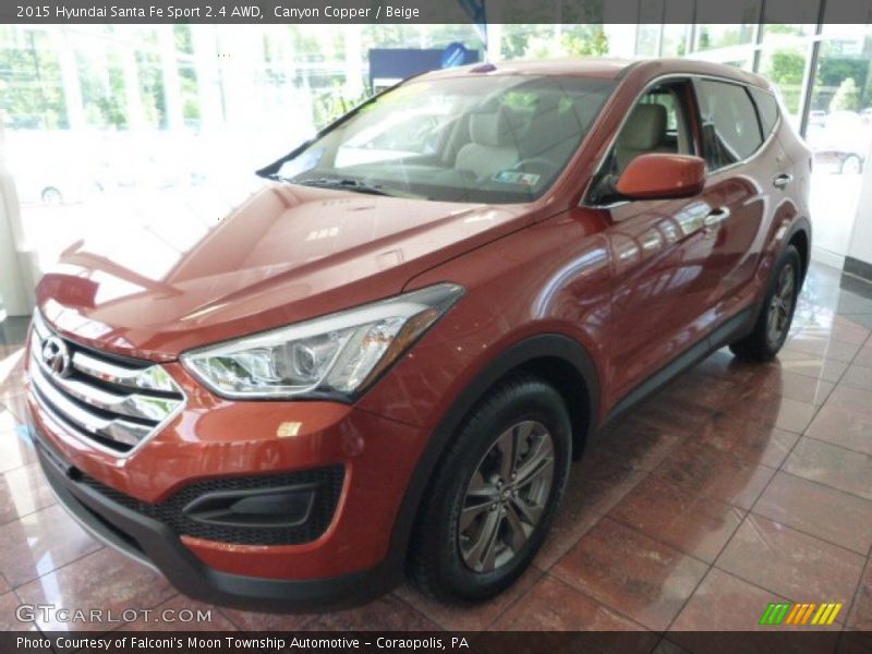 Canyon Copper / Beige 2015 Hyundai Santa Fe Sport 2.4 AWD