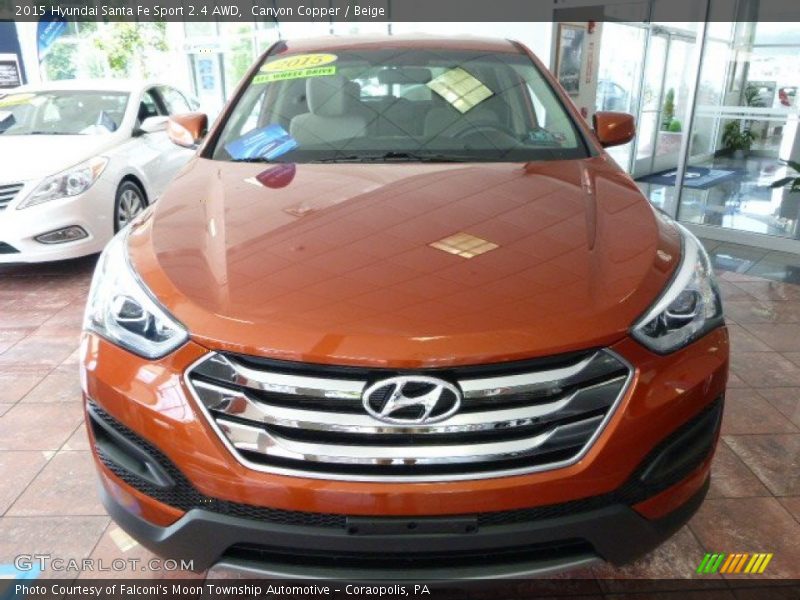 Canyon Copper / Beige 2015 Hyundai Santa Fe Sport 2.4 AWD