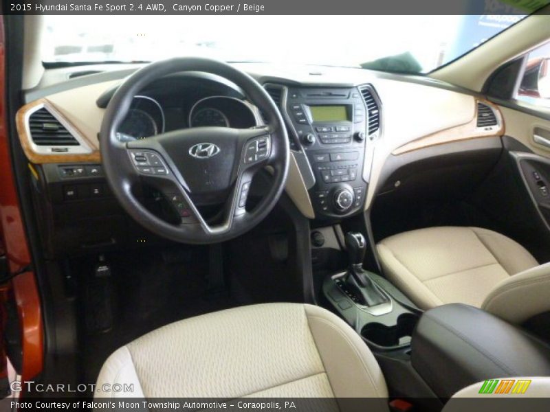 Canyon Copper / Beige 2015 Hyundai Santa Fe Sport 2.4 AWD