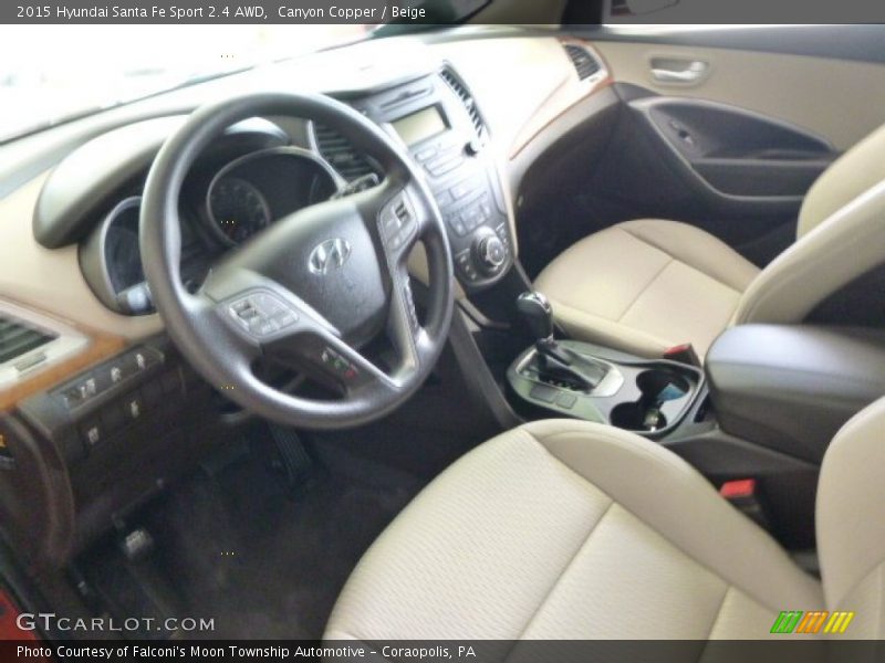 Canyon Copper / Beige 2015 Hyundai Santa Fe Sport 2.4 AWD