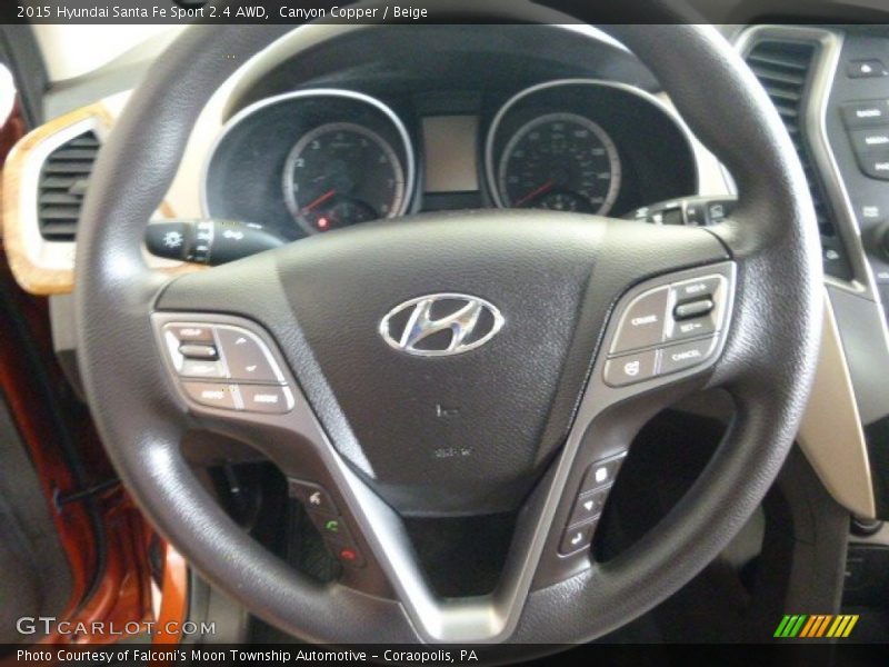 Canyon Copper / Beige 2015 Hyundai Santa Fe Sport 2.4 AWD