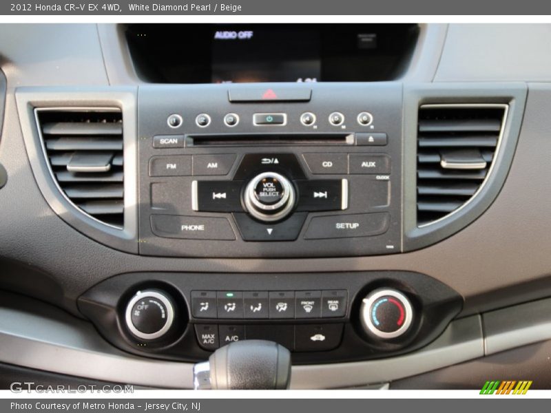 White Diamond Pearl / Beige 2012 Honda CR-V EX 4WD