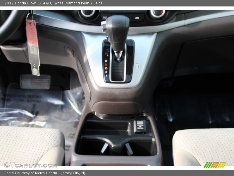 White Diamond Pearl / Beige 2012 Honda CR-V EX 4WD