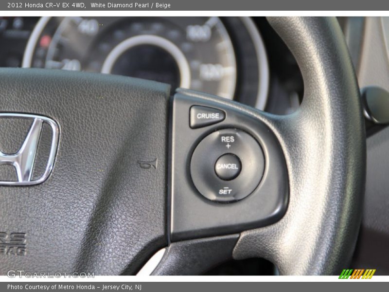 White Diamond Pearl / Beige 2012 Honda CR-V EX 4WD