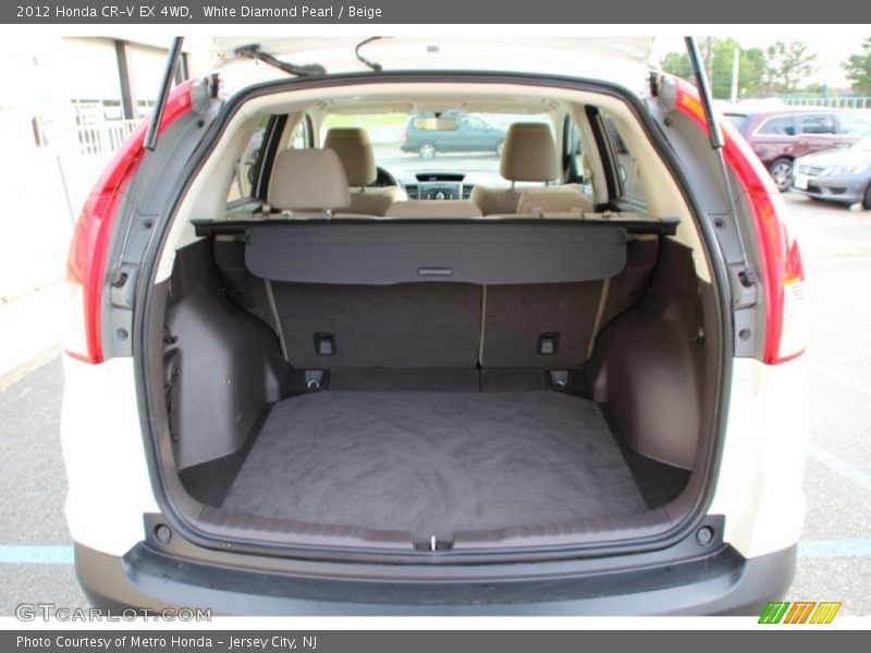 White Diamond Pearl / Beige 2012 Honda CR-V EX 4WD