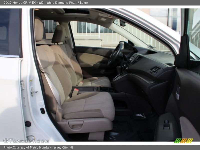 White Diamond Pearl / Beige 2012 Honda CR-V EX 4WD