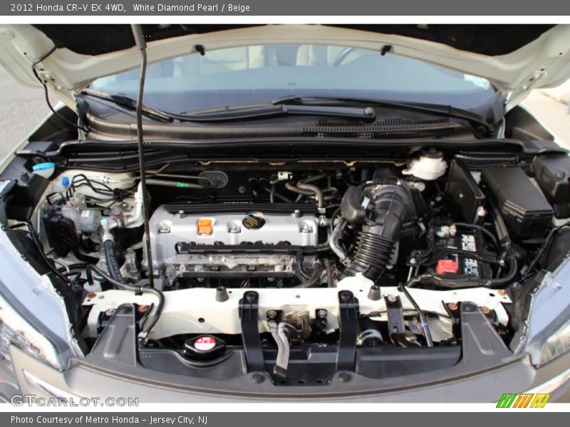 White Diamond Pearl / Beige 2012 Honda CR-V EX 4WD