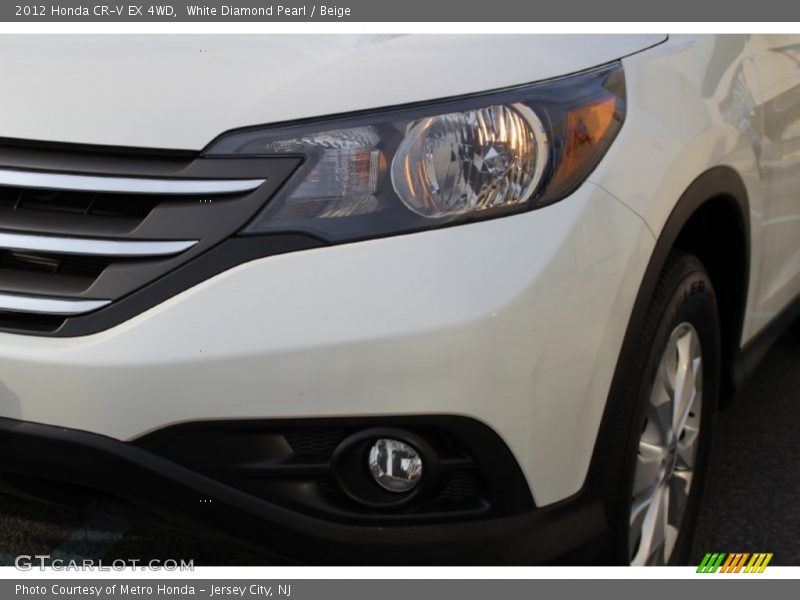White Diamond Pearl / Beige 2012 Honda CR-V EX 4WD