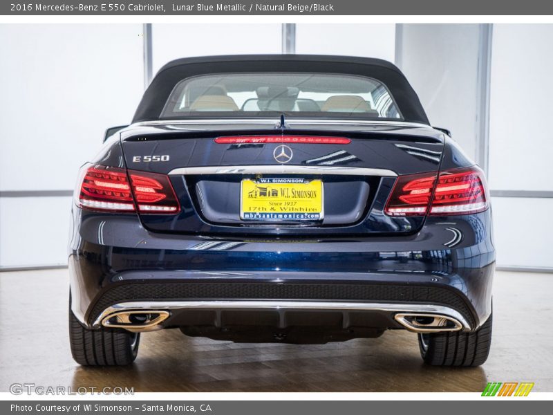 Lunar Blue Metallic / Natural Beige/Black 2016 Mercedes-Benz E 550 Cabriolet