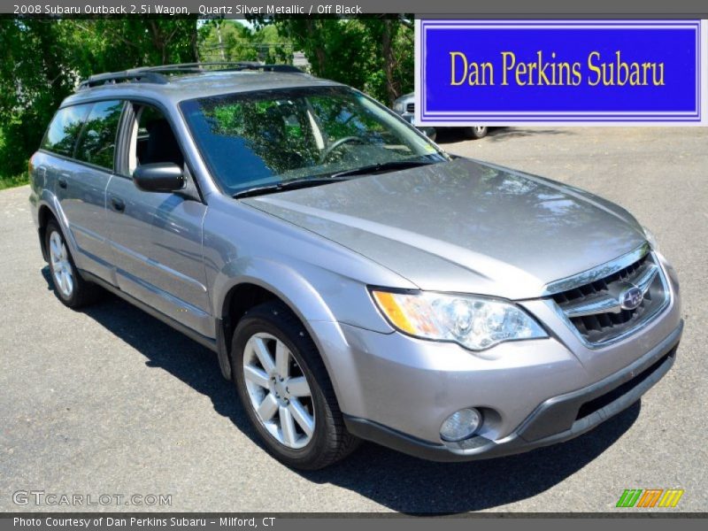 Quartz Silver Metallic / Off Black 2008 Subaru Outback 2.5i Wagon