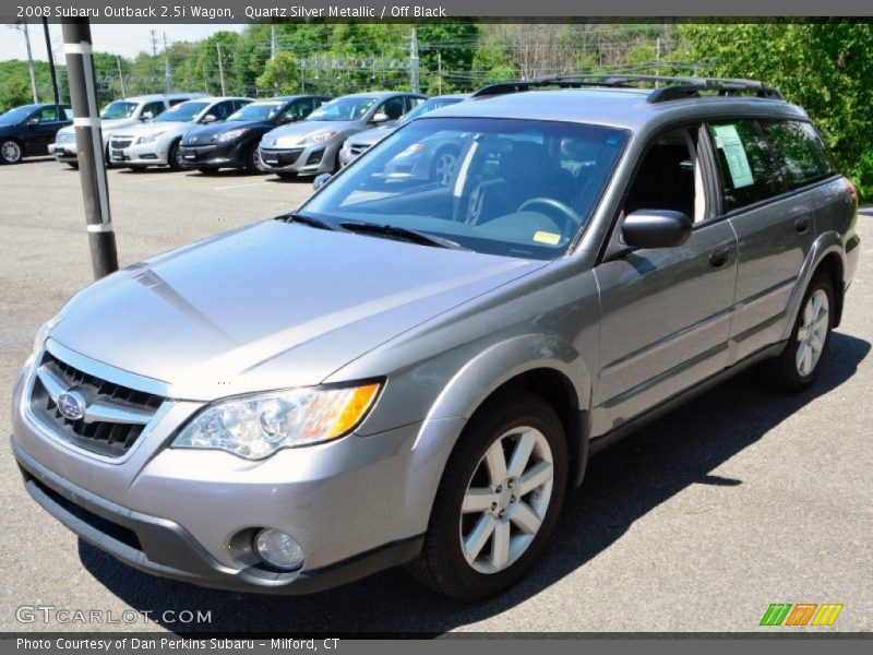 Quartz Silver Metallic / Off Black 2008 Subaru Outback 2.5i Wagon