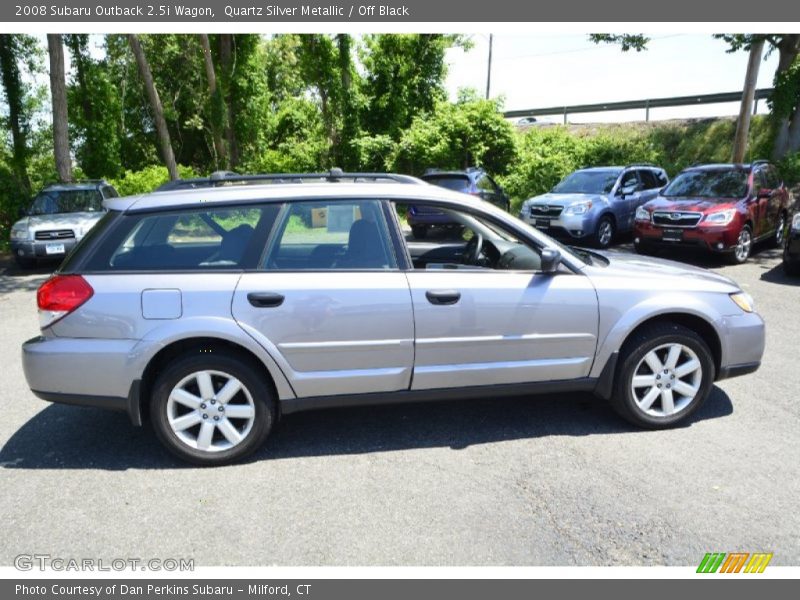 Quartz Silver Metallic / Off Black 2008 Subaru Outback 2.5i Wagon