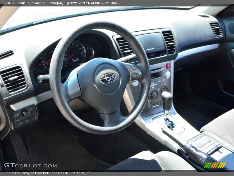 Quartz Silver Metallic / Off Black 2008 Subaru Outback 2.5i Wagon