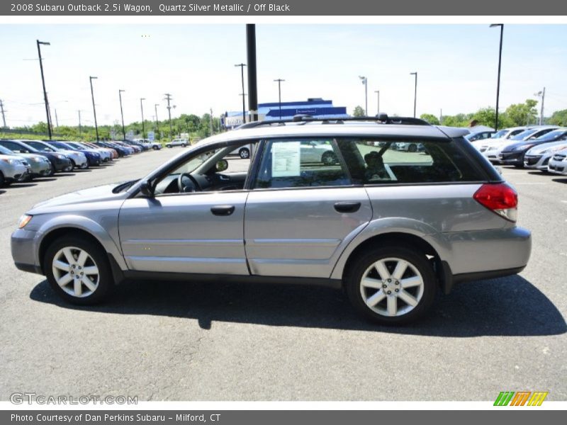 Quartz Silver Metallic / Off Black 2008 Subaru Outback 2.5i Wagon