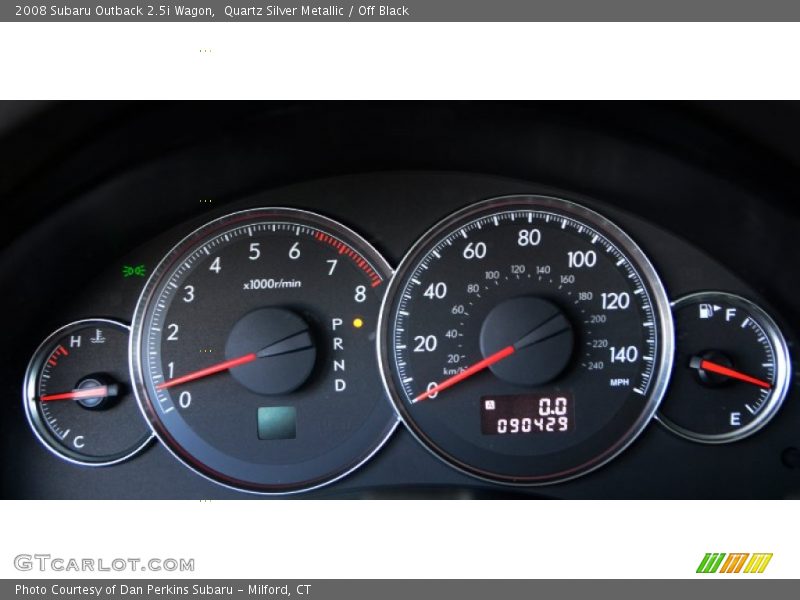 Quartz Silver Metallic / Off Black 2008 Subaru Outback 2.5i Wagon