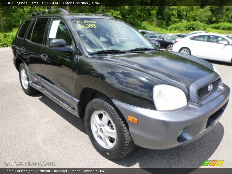 Black Obsidian / Gray 2004 Hyundai Santa Fe GLS 4WD