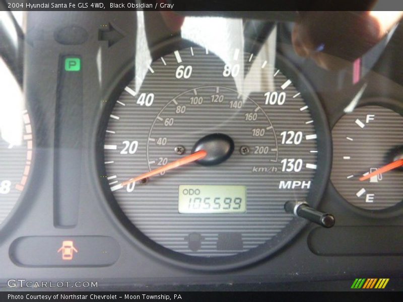 Black Obsidian / Gray 2004 Hyundai Santa Fe GLS 4WD