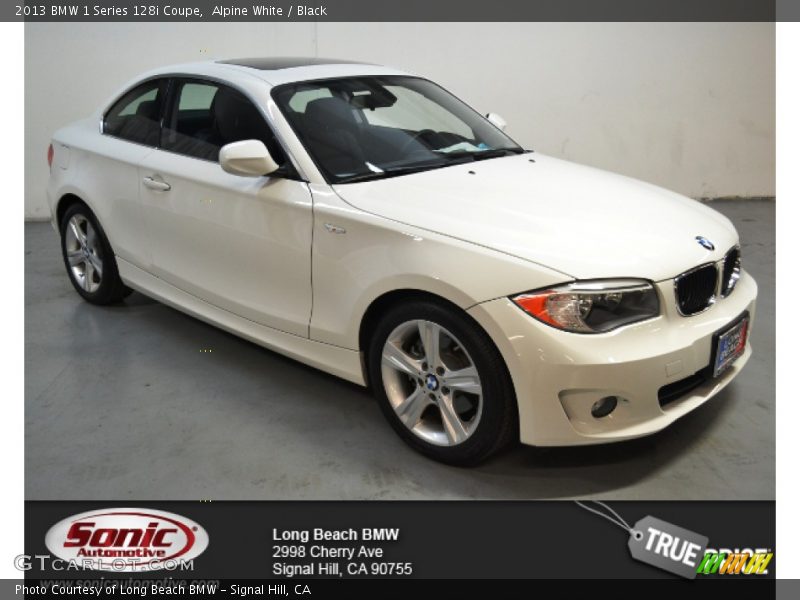 Alpine White / Black 2013 BMW 1 Series 128i Coupe