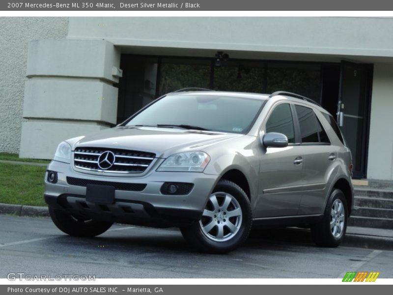 Desert Silver Metallic / Black 2007 Mercedes-Benz ML 350 4Matic