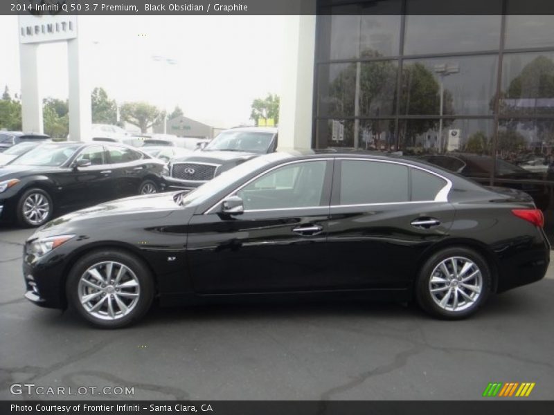 Black Obsidian / Graphite 2014 Infiniti Q 50 3.7 Premium