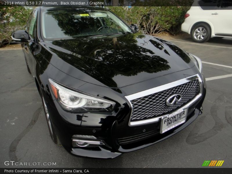 Black Obsidian / Graphite 2014 Infiniti Q 50 3.7 Premium