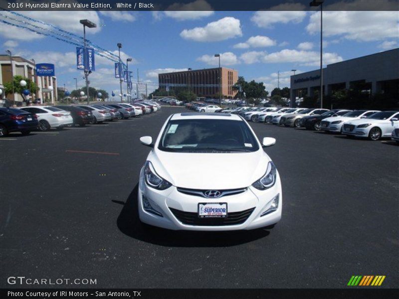 White / Black 2016 Hyundai Elantra Value Edition