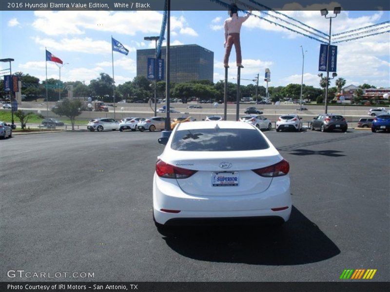 White / Black 2016 Hyundai Elantra Value Edition