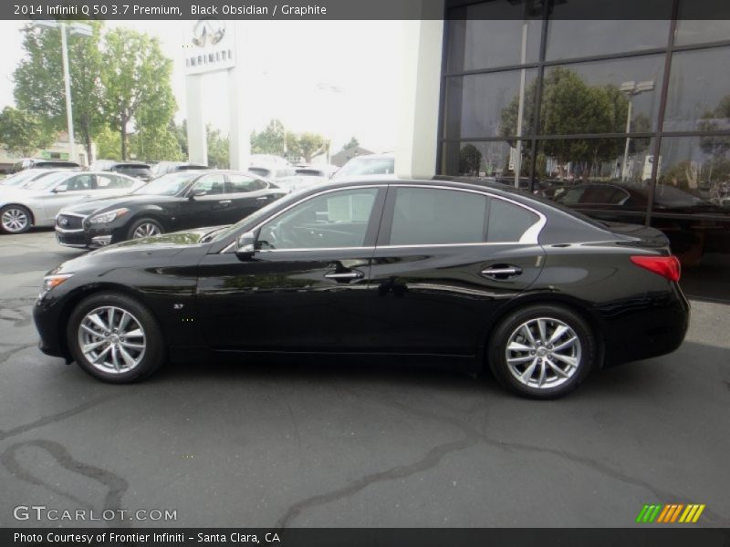 Black Obsidian / Graphite 2014 Infiniti Q 50 3.7 Premium