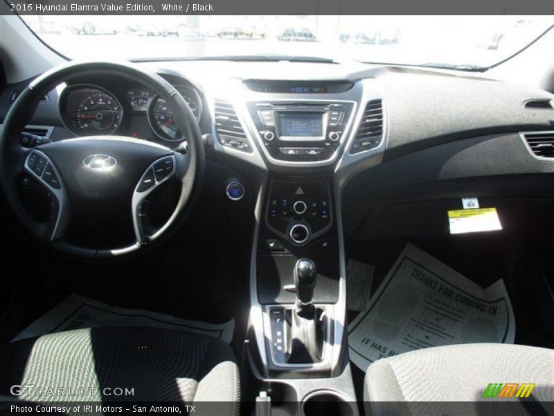 White / Black 2016 Hyundai Elantra Value Edition