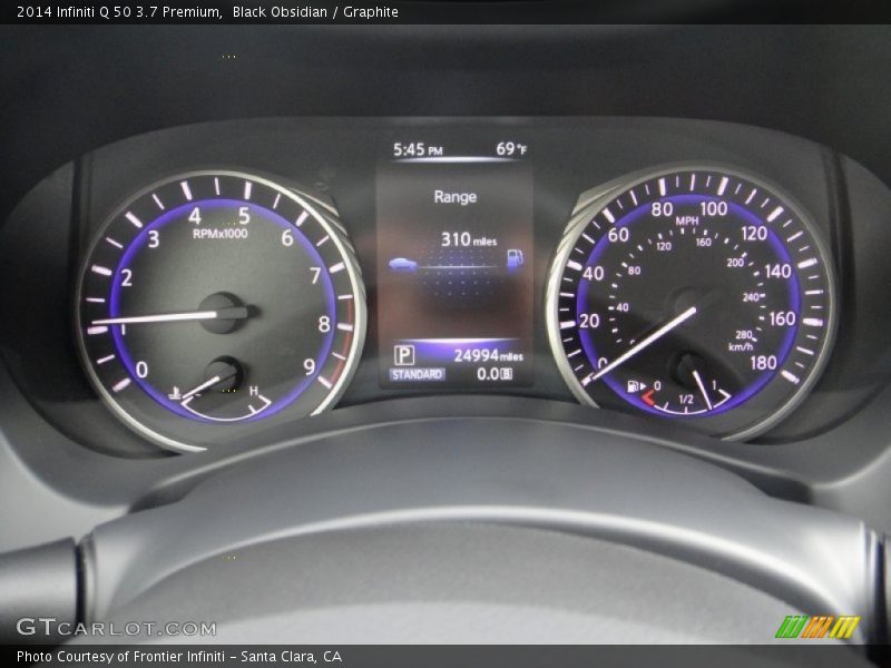 Black Obsidian / Graphite 2014 Infiniti Q 50 3.7 Premium