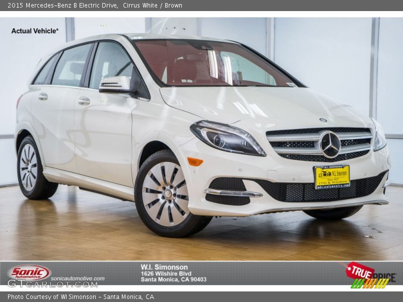 Cirrus White / Brown 2015 Mercedes-Benz B Electric Drive