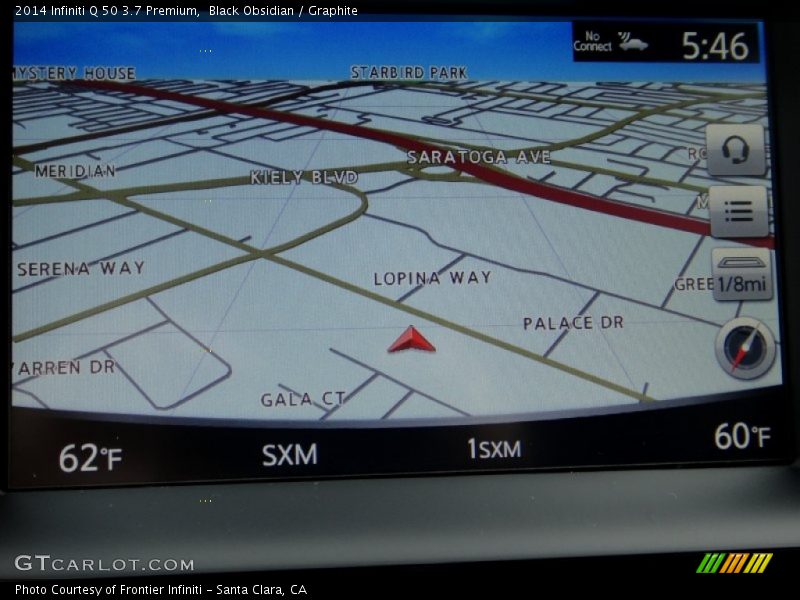 Black Obsidian / Graphite 2014 Infiniti Q 50 3.7 Premium