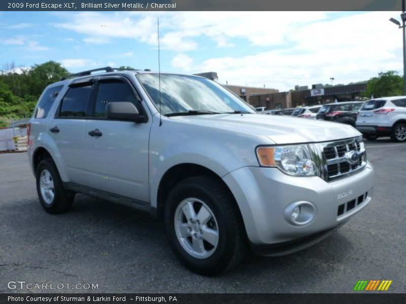 Brilliant Silver Metallic / Charcoal 2009 Ford Escape XLT