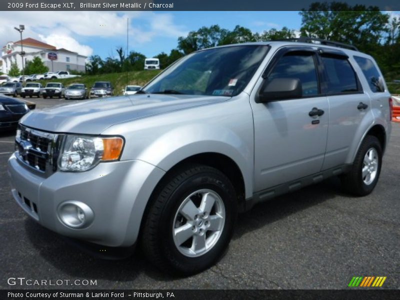 Brilliant Silver Metallic / Charcoal 2009 Ford Escape XLT