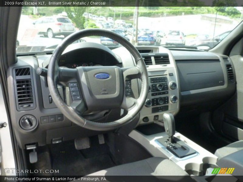 Brilliant Silver Metallic / Charcoal 2009 Ford Escape XLT
