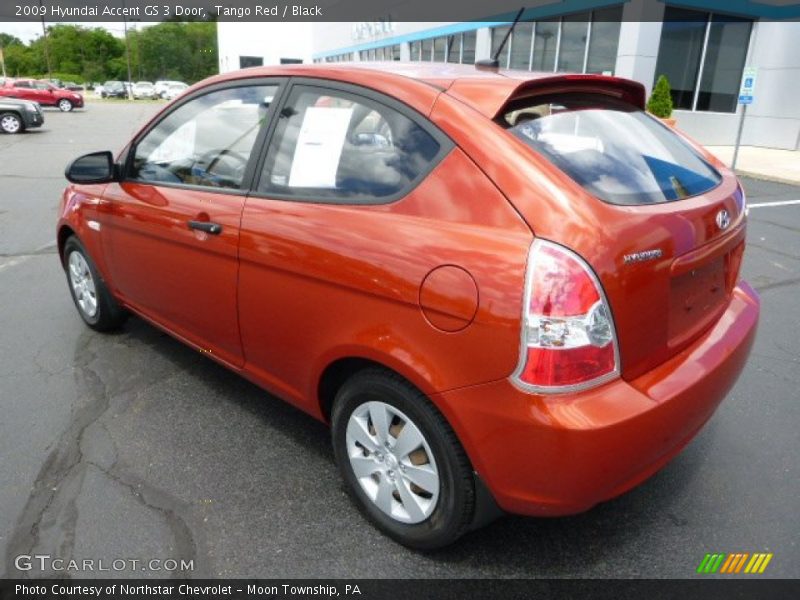 Tango Red / Black 2009 Hyundai Accent GS 3 Door