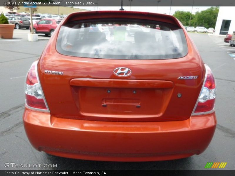 Tango Red / Black 2009 Hyundai Accent GS 3 Door