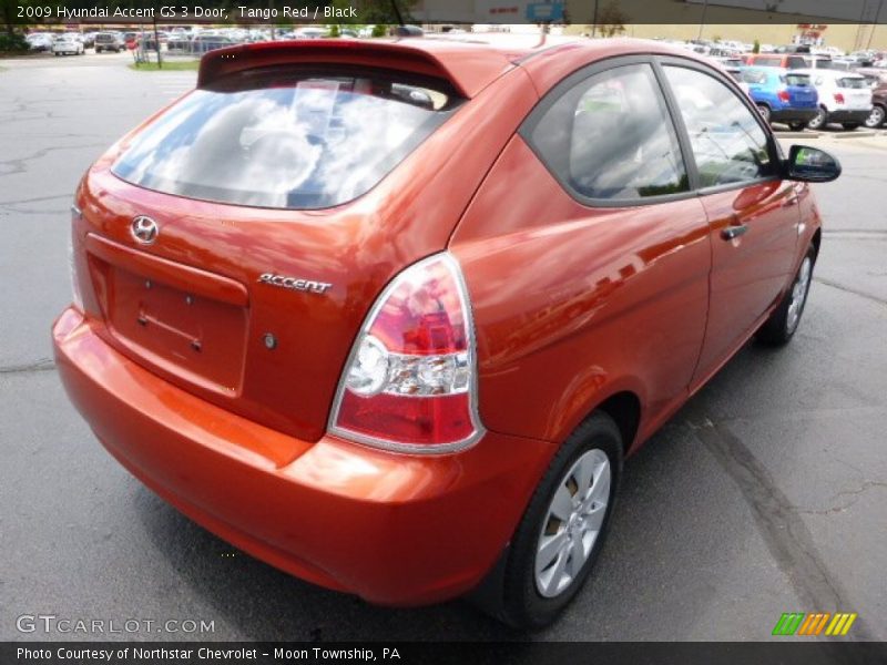 Tango Red / Black 2009 Hyundai Accent GS 3 Door