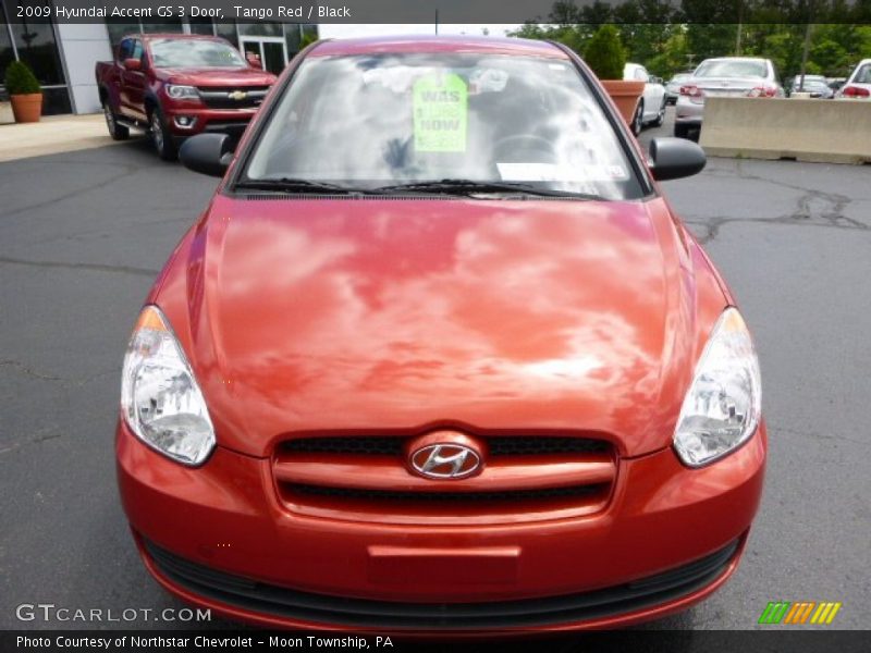 Tango Red / Black 2009 Hyundai Accent GS 3 Door