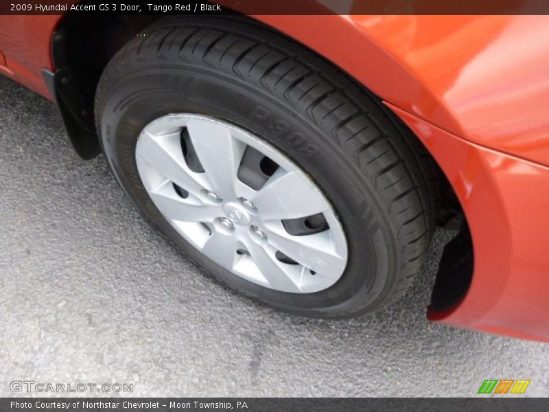 Tango Red / Black 2009 Hyundai Accent GS 3 Door