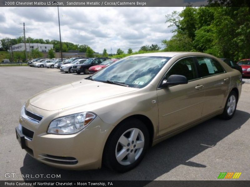 Sandstone Metallic / Cocoa/Cashmere Beige 2008 Chevrolet Malibu LS Sedan