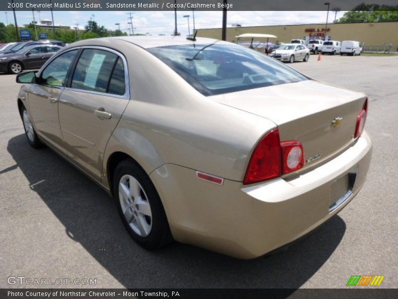 Sandstone Metallic / Cocoa/Cashmere Beige 2008 Chevrolet Malibu LS Sedan