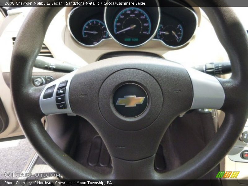 Sandstone Metallic / Cocoa/Cashmere Beige 2008 Chevrolet Malibu LS Sedan