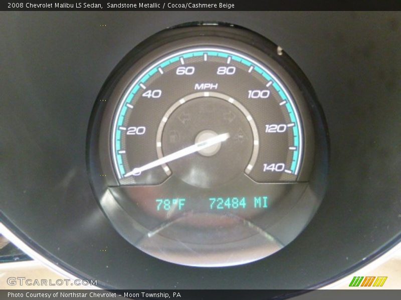 Sandstone Metallic / Cocoa/Cashmere Beige 2008 Chevrolet Malibu LS Sedan